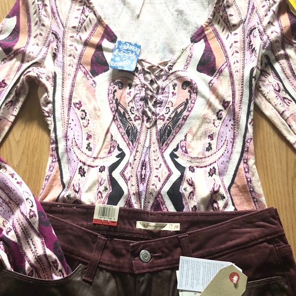 FINAL SALE FREE PEOPLE PICK A PLACE BODYSUIT - Picture 5 of 8